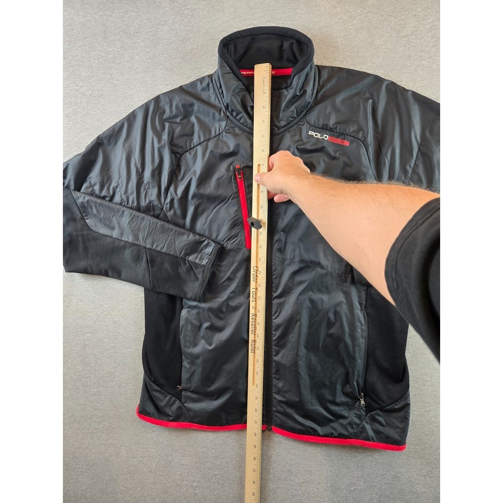 Polo Sport Ralph Lauren Tech Jacket Mens Large Black Full Zip Nylon‎ Performance - Picture 10 of 12